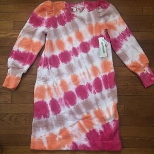 Tie die sweater dress
